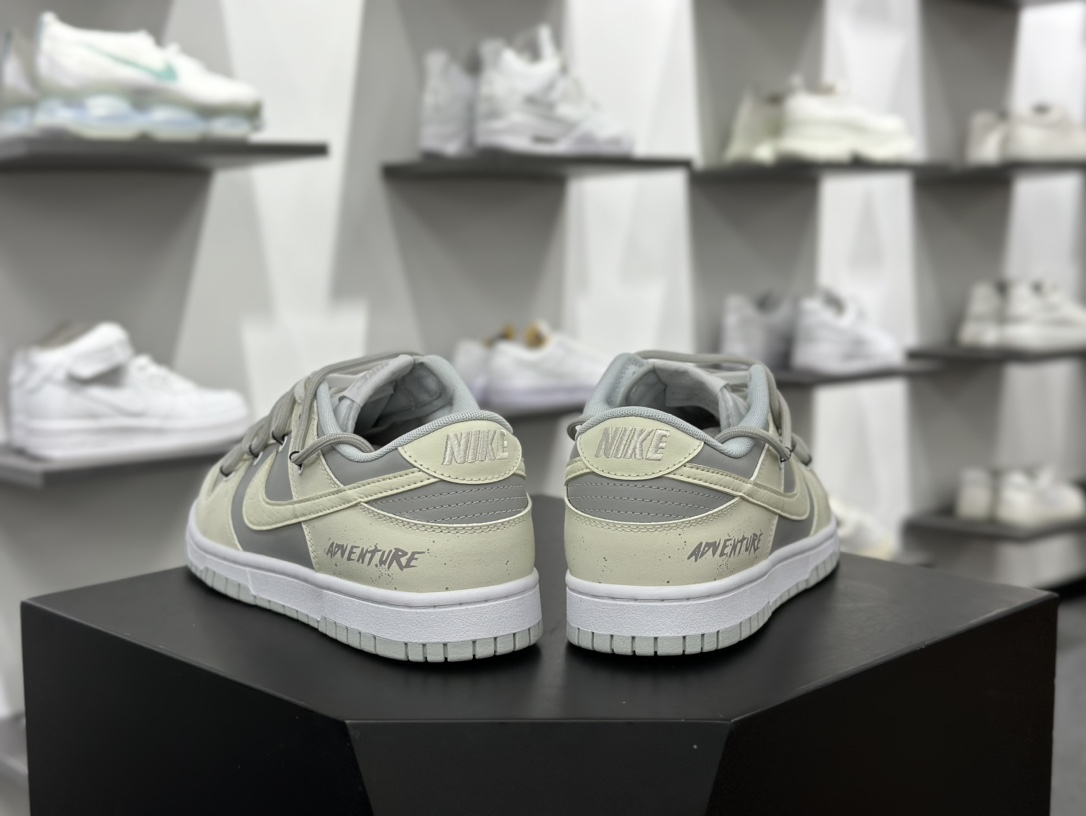 耐克Nike SB Dunk Low”White Dragon Horse”扣篮系列低帮休闲运动滑板板鞋“灰白白龙马绑绳”HF0730-160