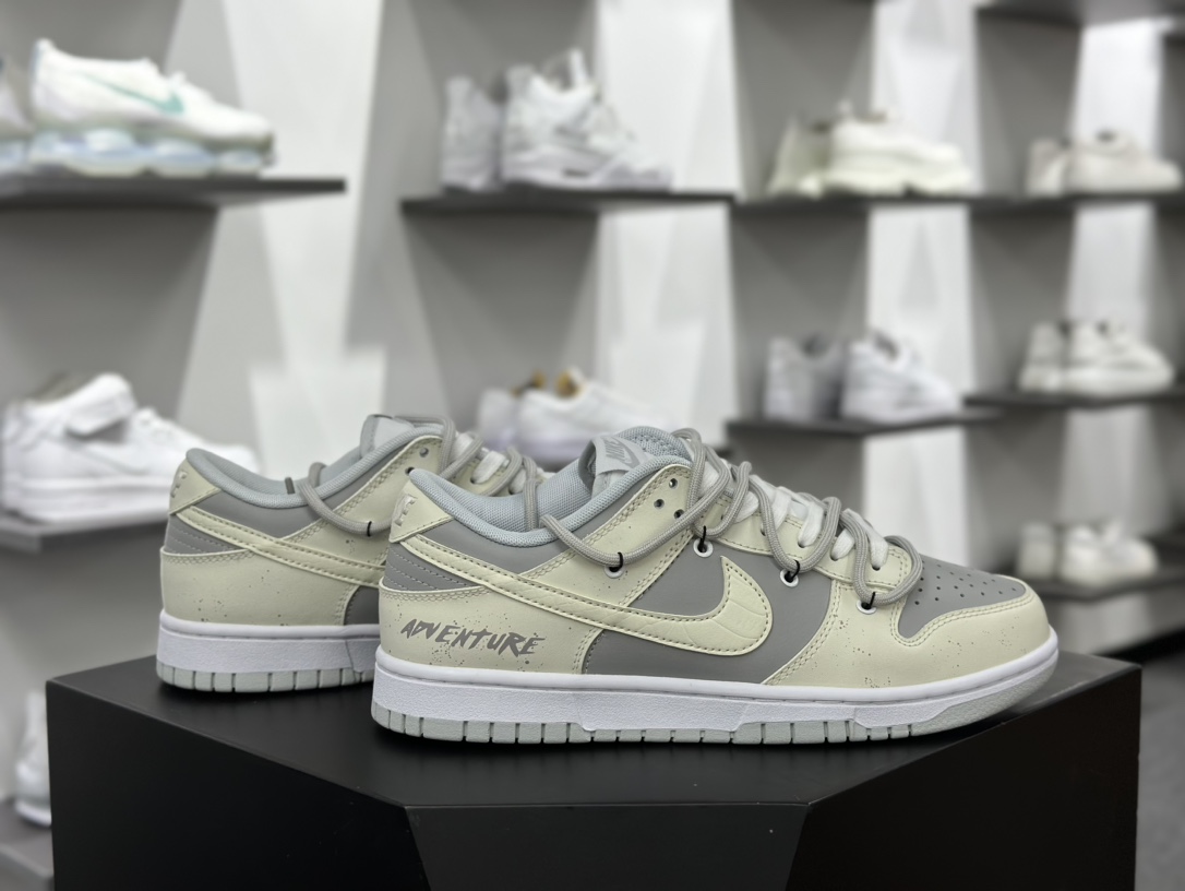 耐克Nike SB Dunk Low”White Dragon Horse”扣篮系列低帮休闲运动滑板板鞋“灰白白龙马绑绳”HF0730-160