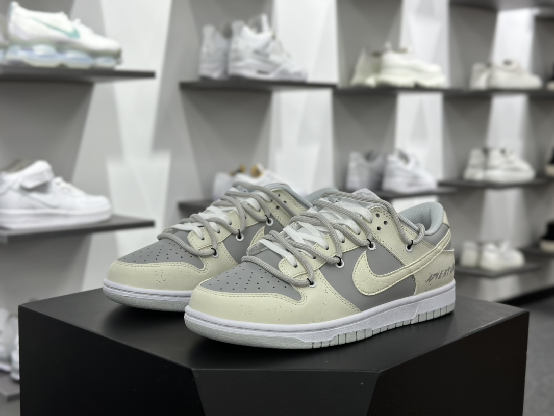 耐克Nike SB Dunk Low”White Dragon Horse”扣篮系列低帮休闲运动滑板板鞋“灰白白龙马绑绳”HF0730-160