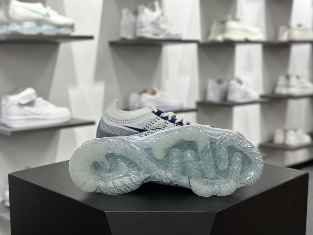 耐克Nike Air VaporMax 2023 Flyknit FK”Pure Platinum Court Blue”2023慢跑鞋“针织白藏蓝”DV1678-009