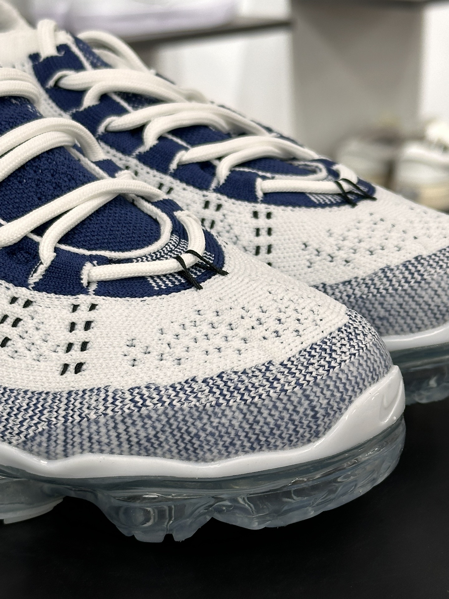 耐克Nike Air VaporMax 2023 Flyknit FK”Pure Platinum Court Blue”2023慢跑鞋“针织白藏蓝”DV1678-009