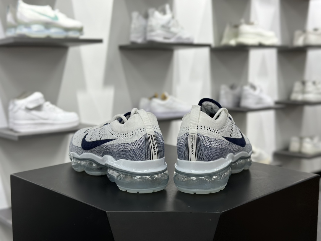 耐克Nike Air VaporMax 2023 Flyknit FK”Pure Platinum Court Blue”2023慢跑鞋“针织白藏蓝”DV1678-009