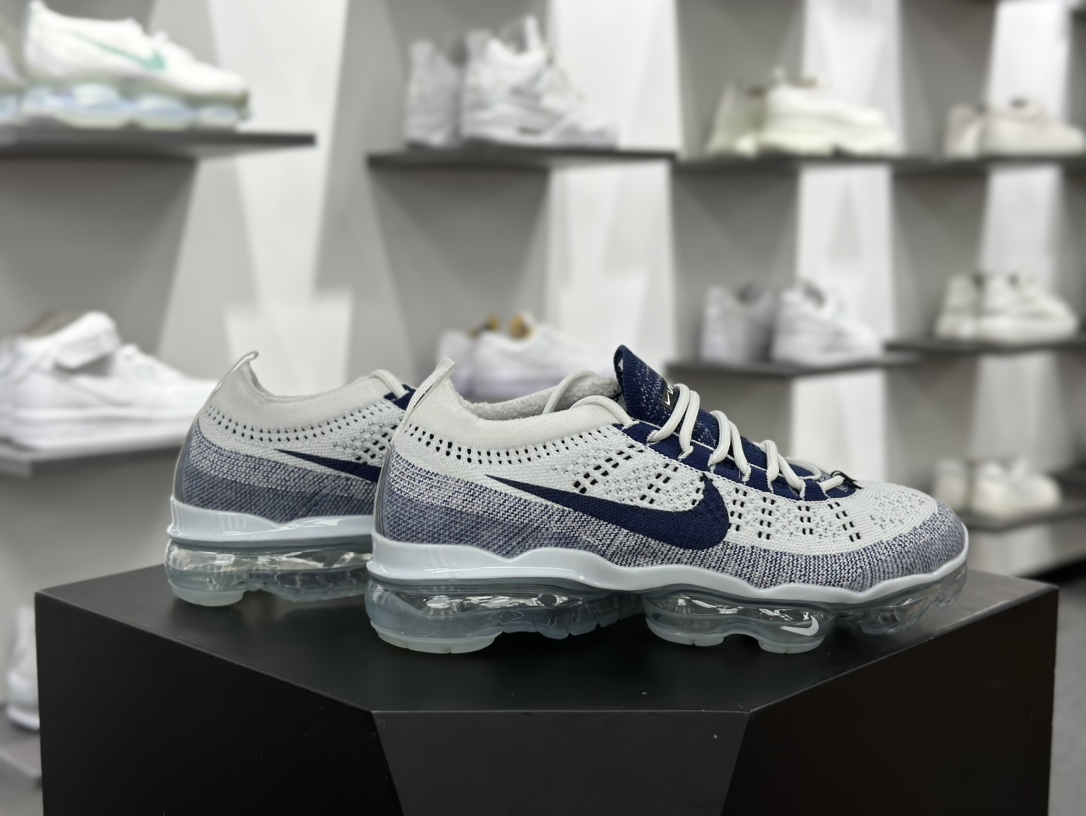 耐克Nike Air VaporMax 2023 Flyknit FK”Pure Platinum Court Blue”2023慢跑鞋“针织白藏蓝”DV1678-009