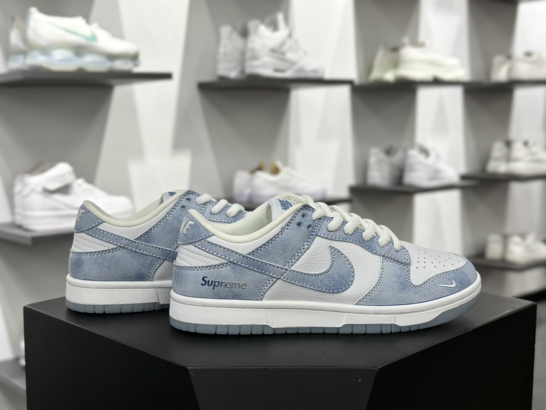 至高无上Supreme x Nike By You SB Dunk Low Retro SP扣篮板鞋“Sup冰晶蓝白”JH8039-939