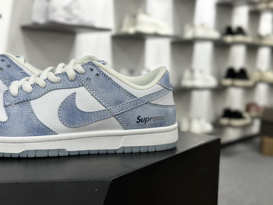 至高无上Supreme x Nike By You SB Dunk Low Retro SP扣篮板鞋“Sup冰晶蓝白”JH8039-939