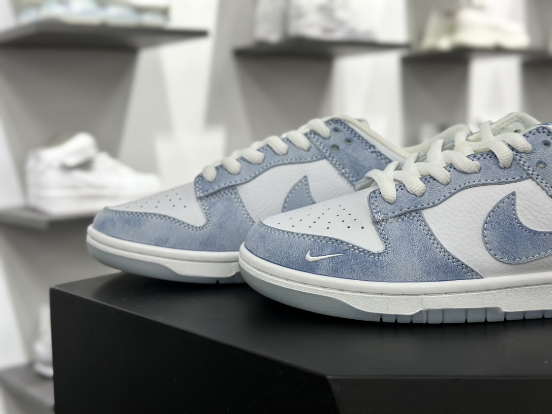 至高无上Supreme x Nike By You SB Dunk Low Retro SP扣篮板鞋“Sup冰晶蓝白”JH8039-939