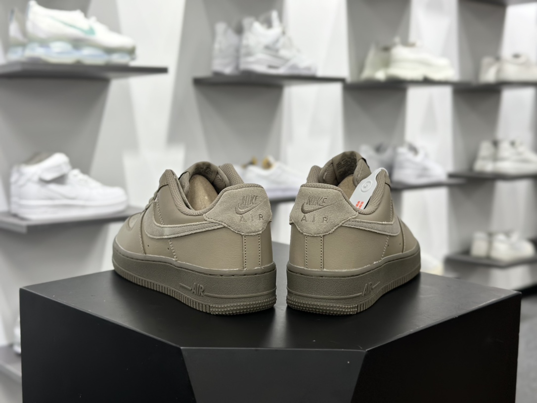 耐克Nike Air Force 1'07 Low”Khaki/Olive”空军一号低帮经典板鞋“皮革深卡其橄榄绿”HQ1176-222