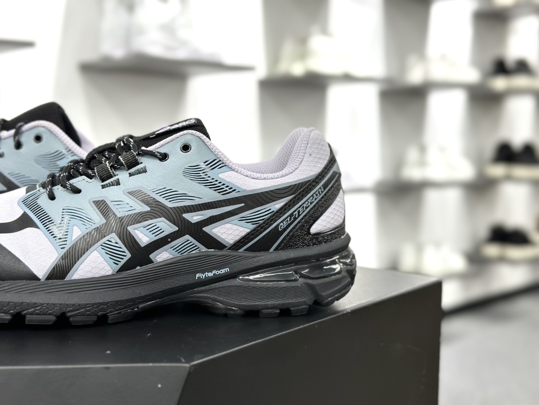 亚瑟士/Asics Gel-Terrain”Faded Ash Rock”全地形系列低帮跑步鞋“黑淡紫工业蓝”1203A342-500