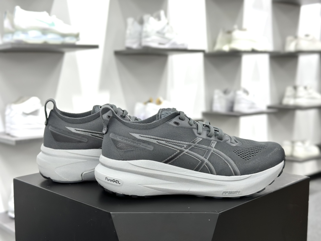 亚瑟士/Asics Gel-Kayano 31 卡亚诺31代低帮全能慢跑鞋“水泥深灰”1011B867-020