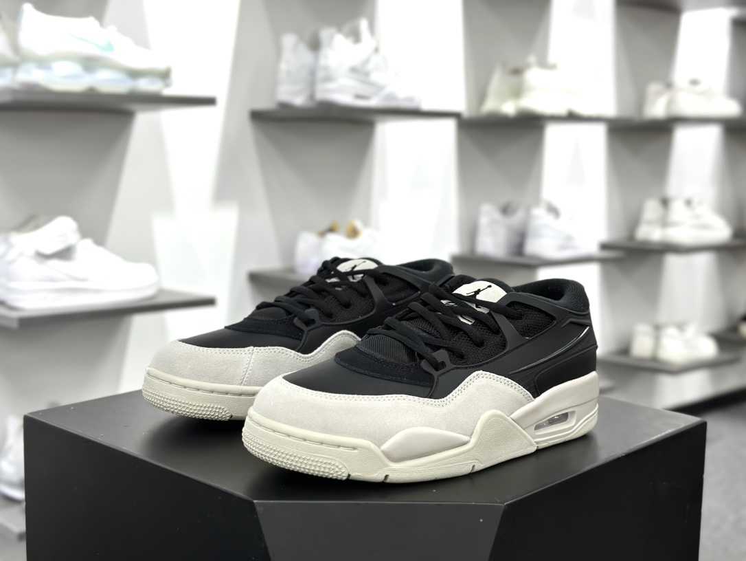 耐克Nike Air Jordan 4 Retro RM”Black Light Bone”迈克尔·乔丹AJ4代篮球鞋“黑浅骨白”FQ7939-001