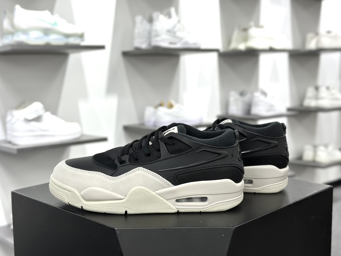 耐克Nike Air Jordan 4 Retro RM”Black Light Bone”迈克尔·乔丹AJ4代篮球鞋“黑浅骨白”FQ7939-001