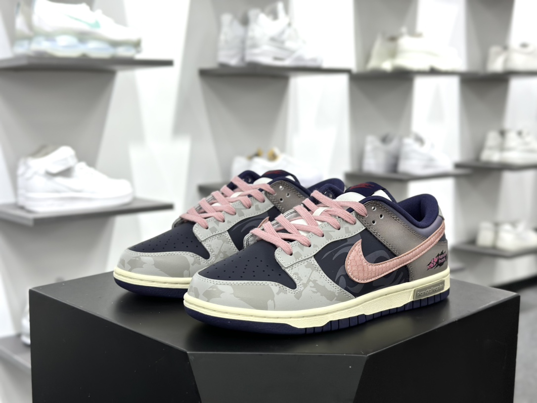 耐克Nike SB Dunk Low”Heart of Sand”扣篮系列低帮板鞋“深紫棕粉沙地之心涂鸦”FV8106-181