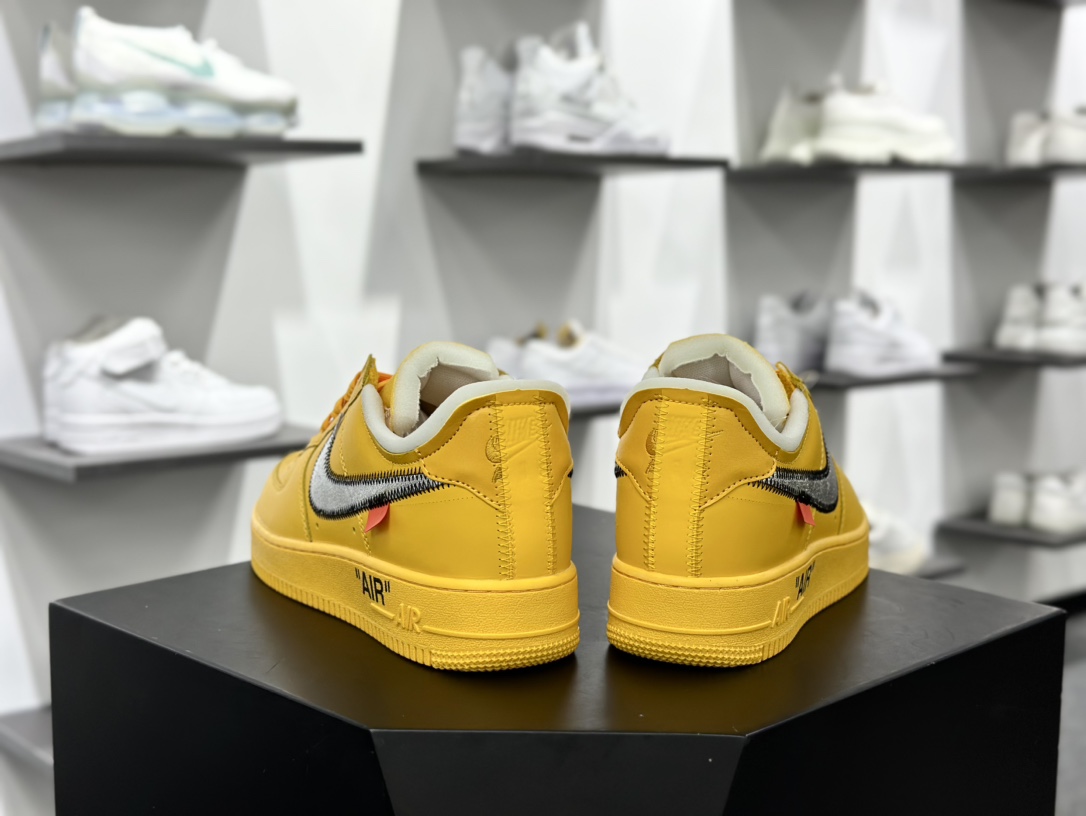 Off-White x Nike Air Force 1 Low’07”University Gold/Metallic Silver”空军一号板鞋“OW大学金银钩”DD1876-700