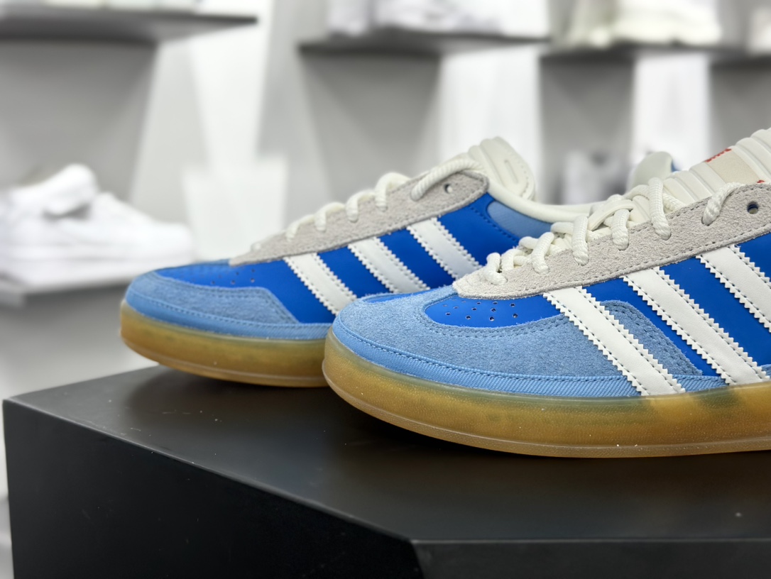 Bad Bunny x Adidas Gazelle Indoor Trainers ”Benito”羚羊德训风板鞋“联名深蓝浅蓝变形鞋头”IF9734