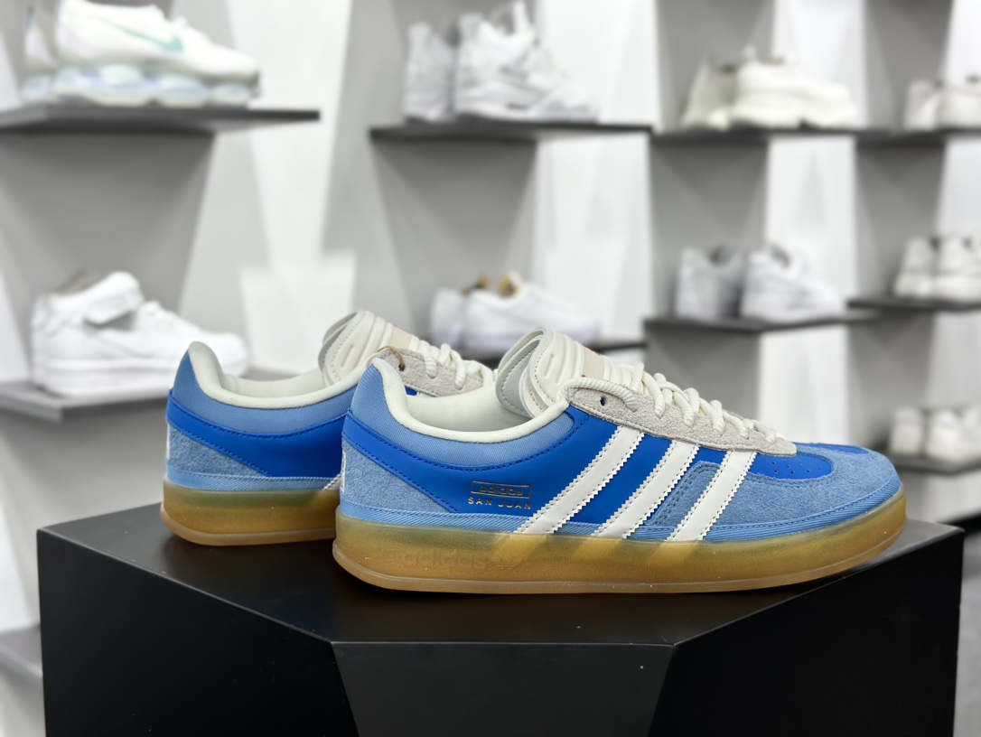 Bad Bunny x Adidas Gazelle Indoor Trainers ”Benito”羚羊德训风板鞋“联名深蓝浅蓝变形鞋头”IF9734