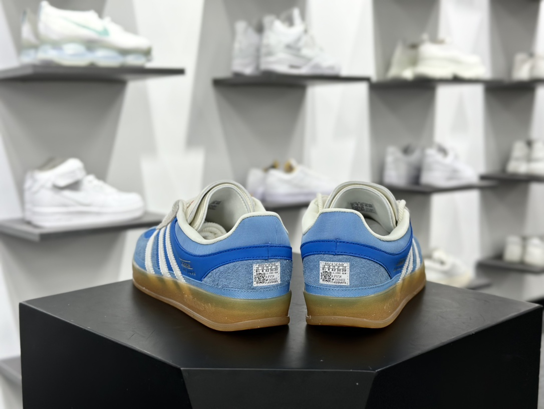 Bad Bunny x Adidas Gazelle Indoor Trainers ”Benito”羚羊德训风板鞋“联名深蓝浅蓝变形鞋头”IF9734