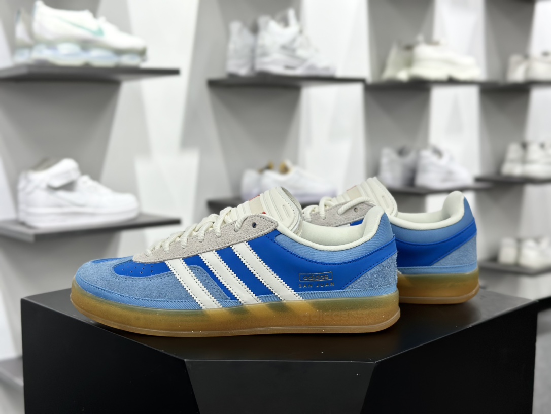 Bad Bunny x Adidas Gazelle Indoor Trainers ”Benito”羚羊德训风板鞋“联名深蓝浅蓝变形鞋头”IF9734