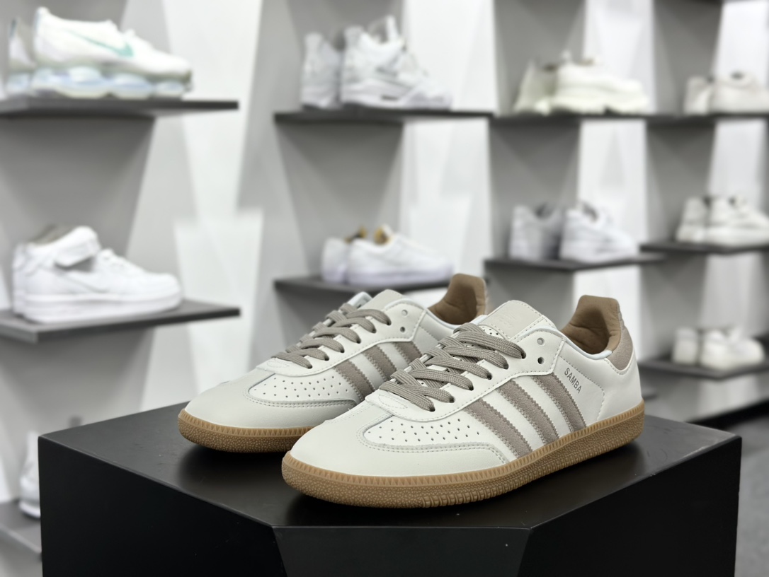 阿迪达斯/三叶草Adidas Originals Samba OG桑巴舞系列绅士德训足球风百搭低帮休闲运动板鞋 IG1376