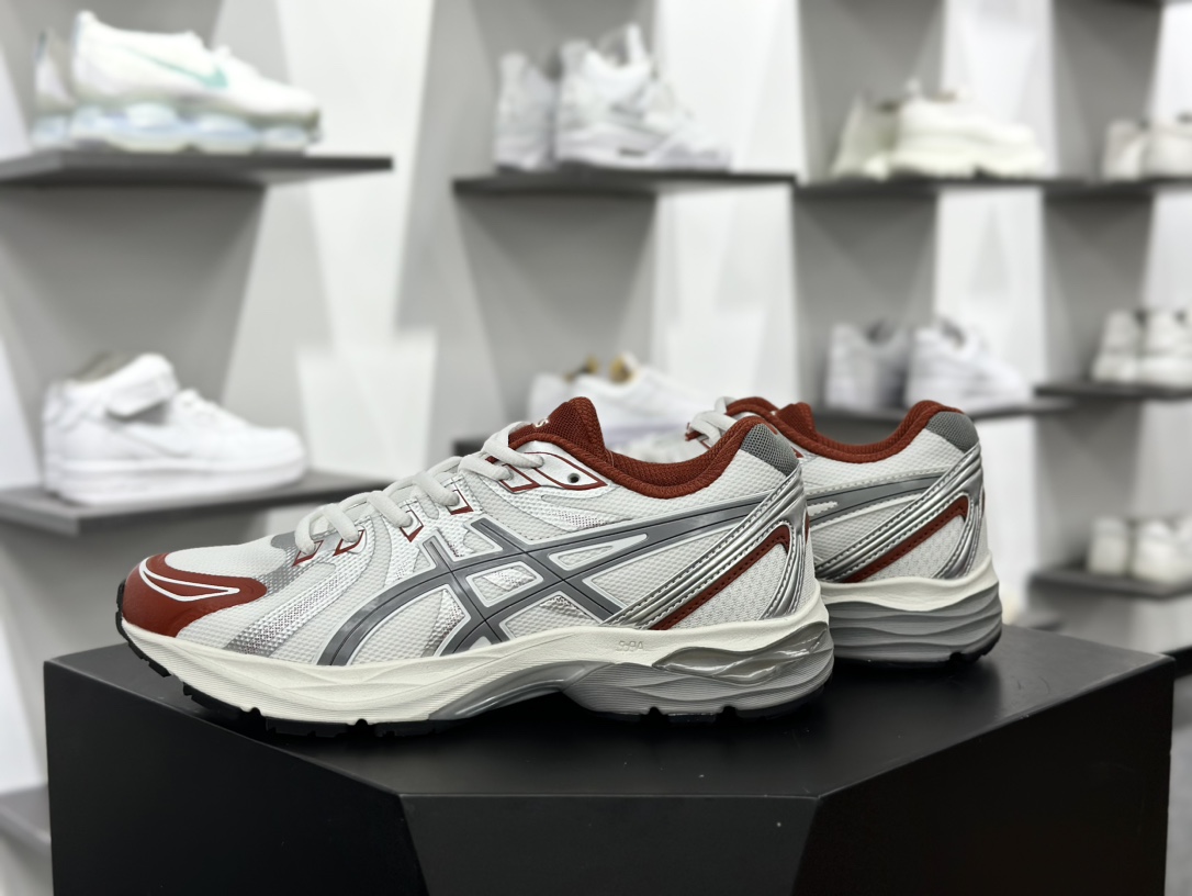 亚瑟士/Asics Gel-Flux CN 系列低帮超轻量缓震慢跑鞋“白酒红灰银”1011B646-100