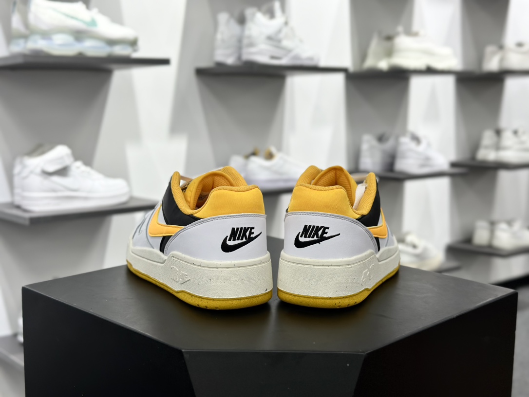 耐克Nike Full Force Low”White University Gold”全力以赴文化篮球板鞋“皮革白黑大学黄”FB1362-103