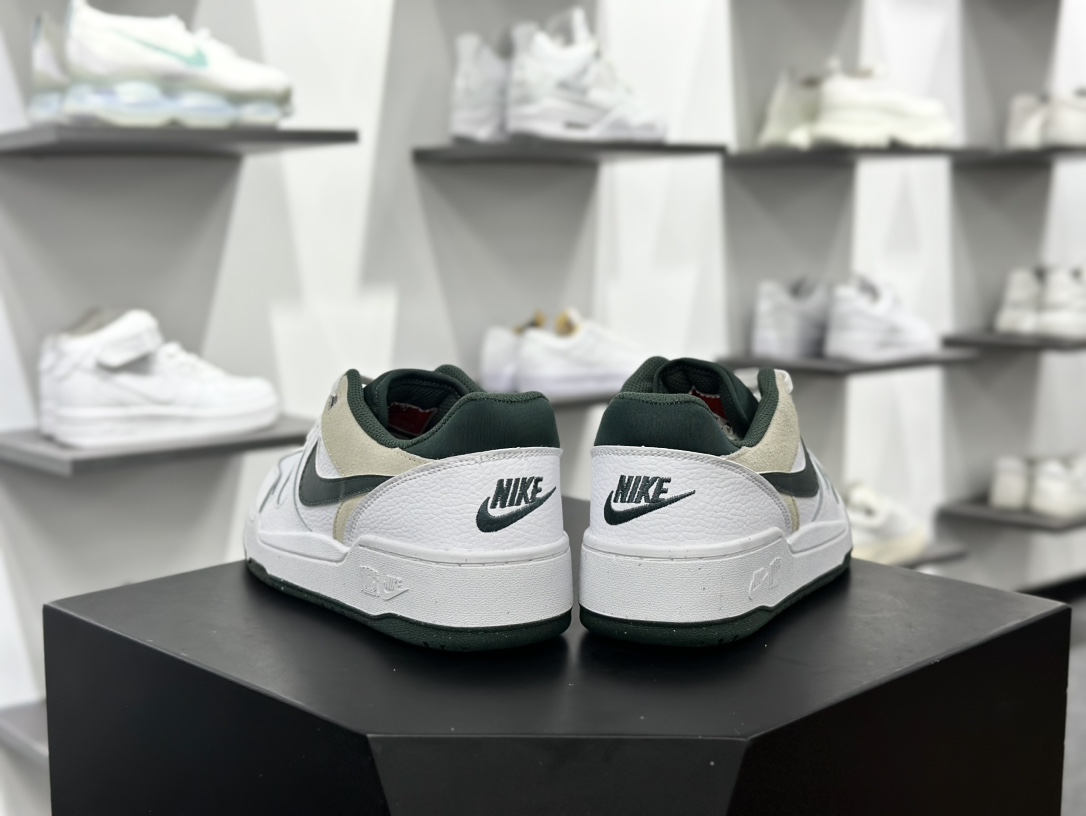 耐克Nike Full Force Low”White/Vintage Green”全力以赴系列中复古休闲运动文化篮球板鞋“皮革白暗绿”HF1739-100