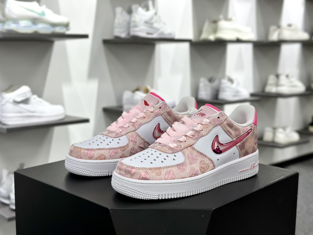 耐克Nike Air Force 1’07 Low”Love Graffiti”空军一号低帮板鞋“白粉桃心情人节果冻钩子”DH2920-111