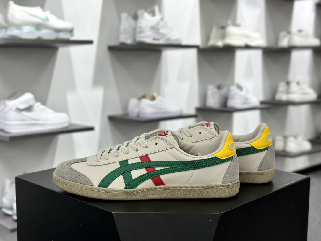 鬼塚虎/Onitsuka Tiger Tokuten 得分系列低帮复古板鞋““皮革乳白灰绿红黄”1183C095-200