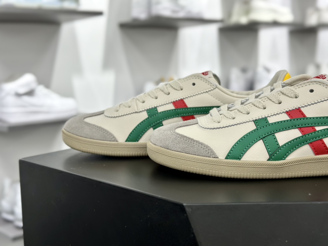 鬼塚虎/Onitsuka Tiger Tokuten 得分系列低帮复古板鞋““皮革乳白灰绿红黄”1183C095-200