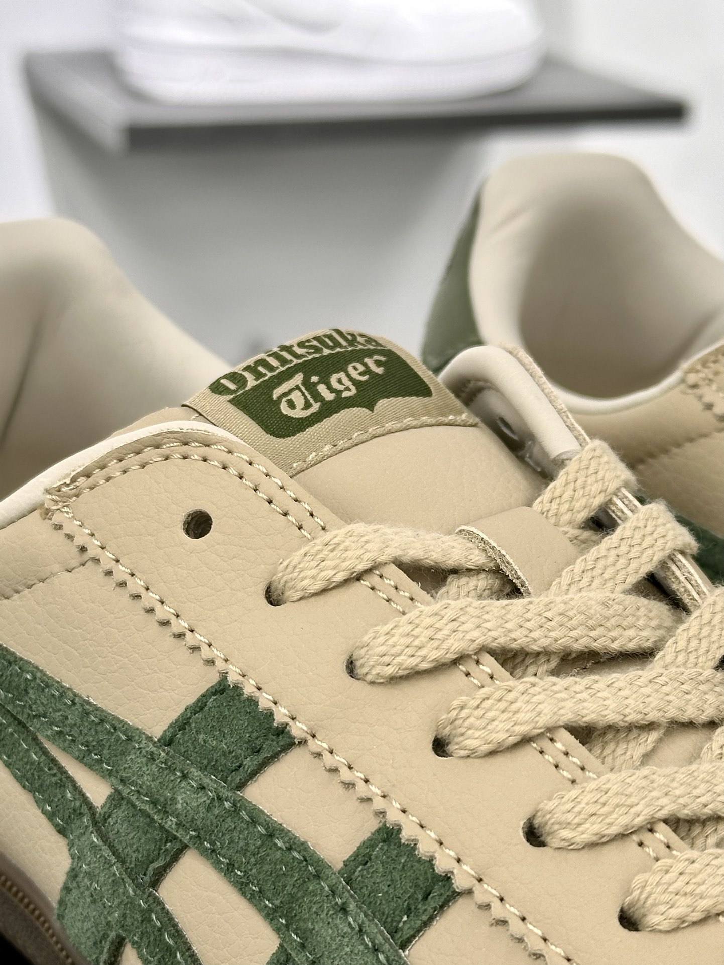 鬼塚虎/Onitsuka Tiger Tokuten 得分系列低帮复古德训风休闲运动板鞋“皮革奶茶黄咖啡棕绿”1183C086-250