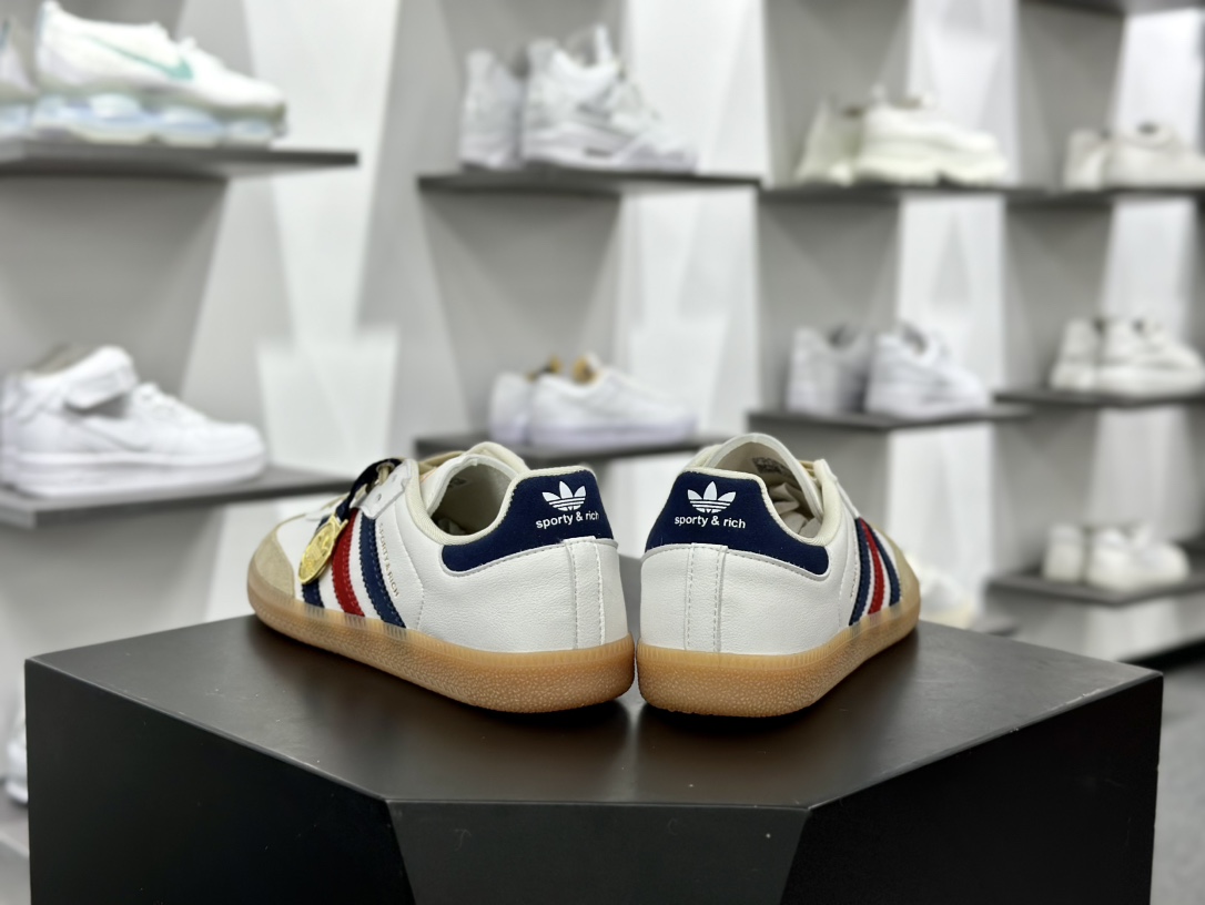 Adidas Originals Samba OG”Olympics”桑巴舞系列绅士运动板鞋“联名白藏蓝学院红金牌”IH8338