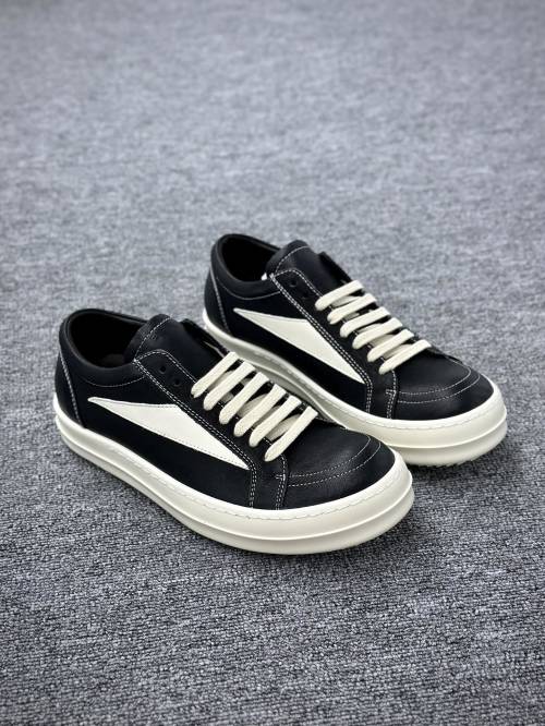 Rick Owens Inspired Black Leather Low-Top Sneakers - Premium Quality 1 Rick Owens Inspired Black Leather Low-Top Sneakers - Premium Quality