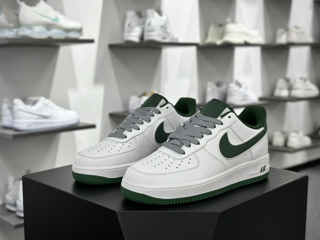 耐克Nike Air Force 1 Low Premium PE”Four Horsemen”空军一号经典板鞋“皮革白深绿四骑士”FB9128-100