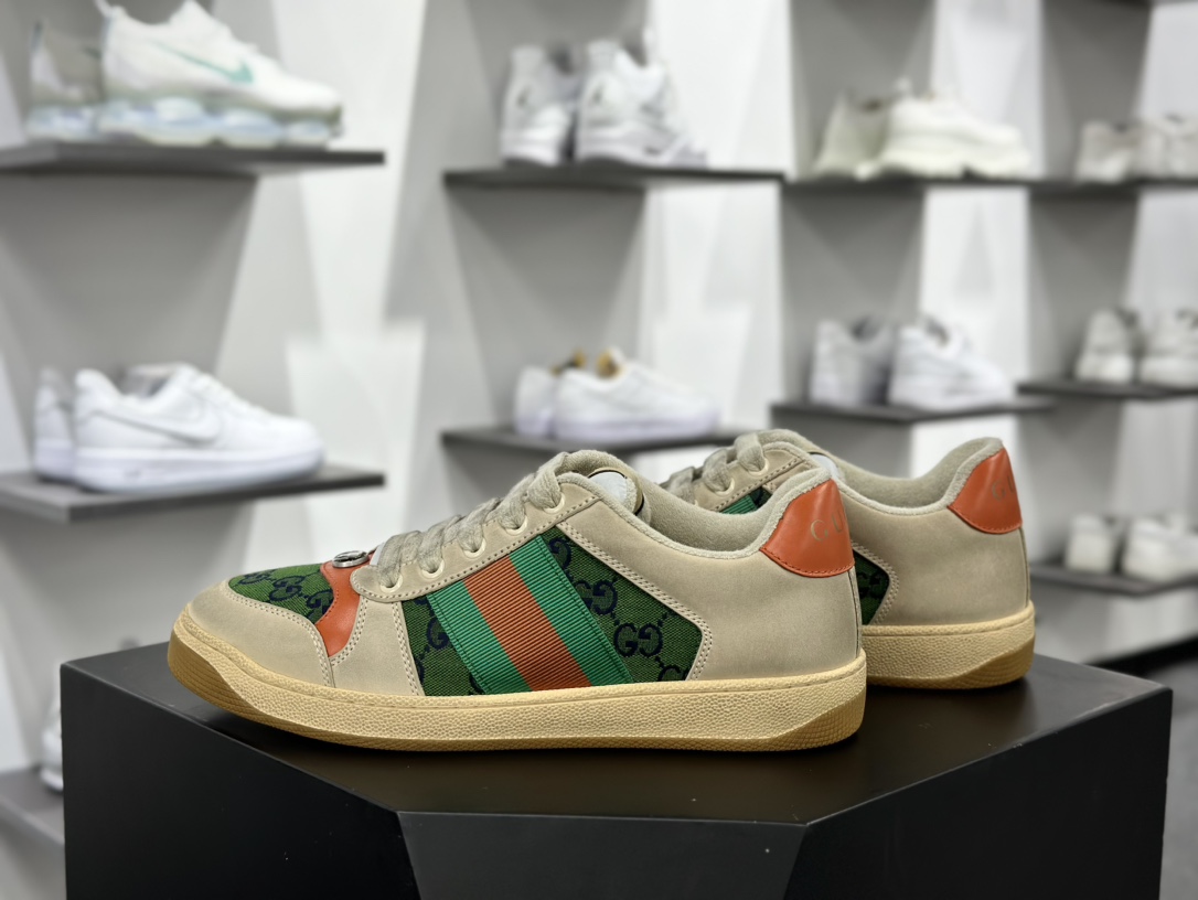 古驰Gucci Screener GG Sneaker Low 经典原型系列低帮休闲运动板鞋