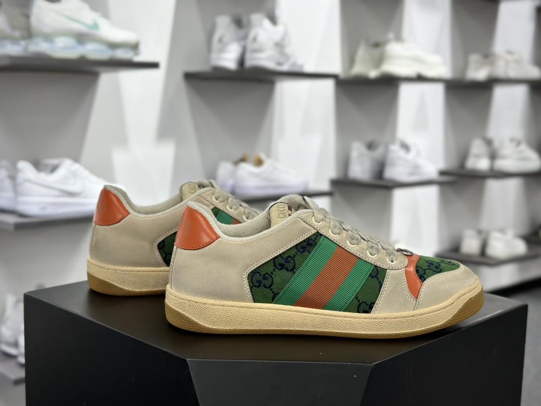 古驰Gucci Screener GG Sneaker Low 经典原型系列低帮休闲运动板鞋