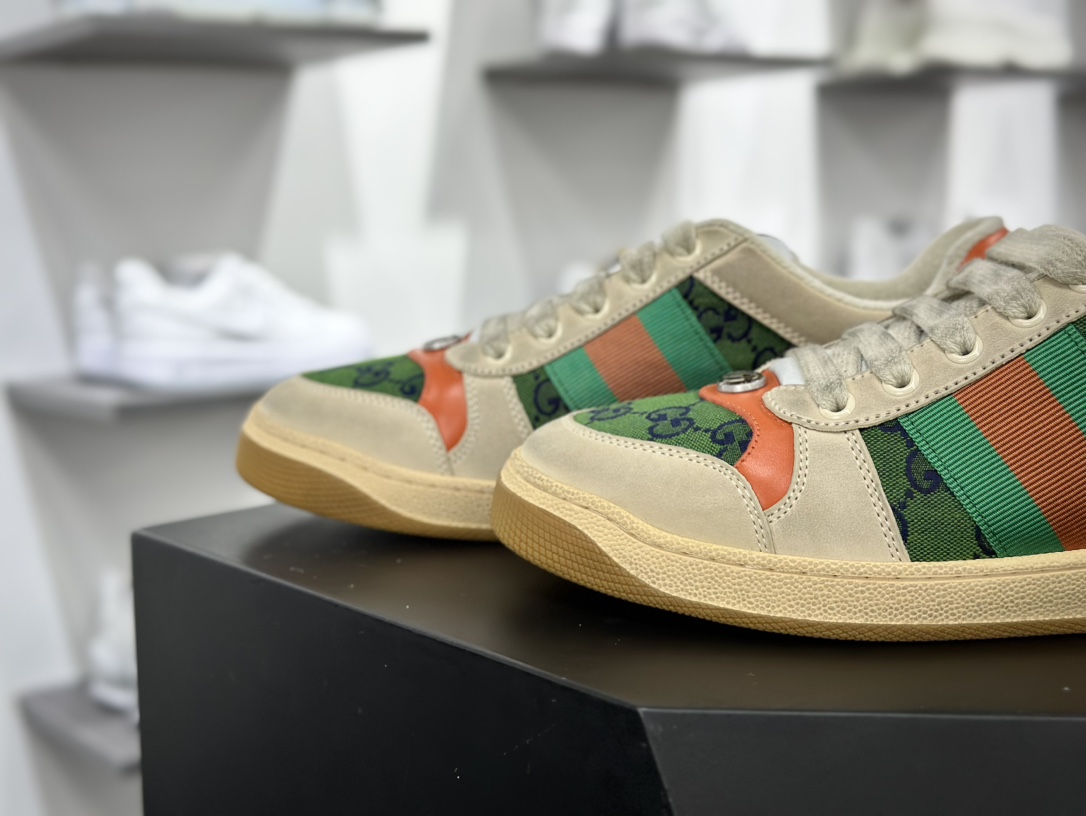 古驰Gucci Screener GG Sneaker Low 经典原型系列低帮休闲运动板鞋