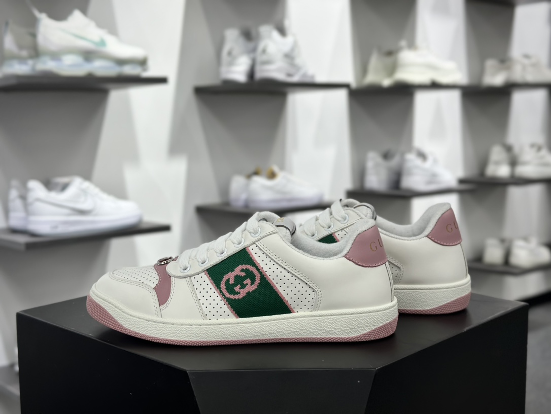 古驰Gucci Screener GG Sneaker Low 经典原型系列复古百搭老爹做旧休闲板鞋