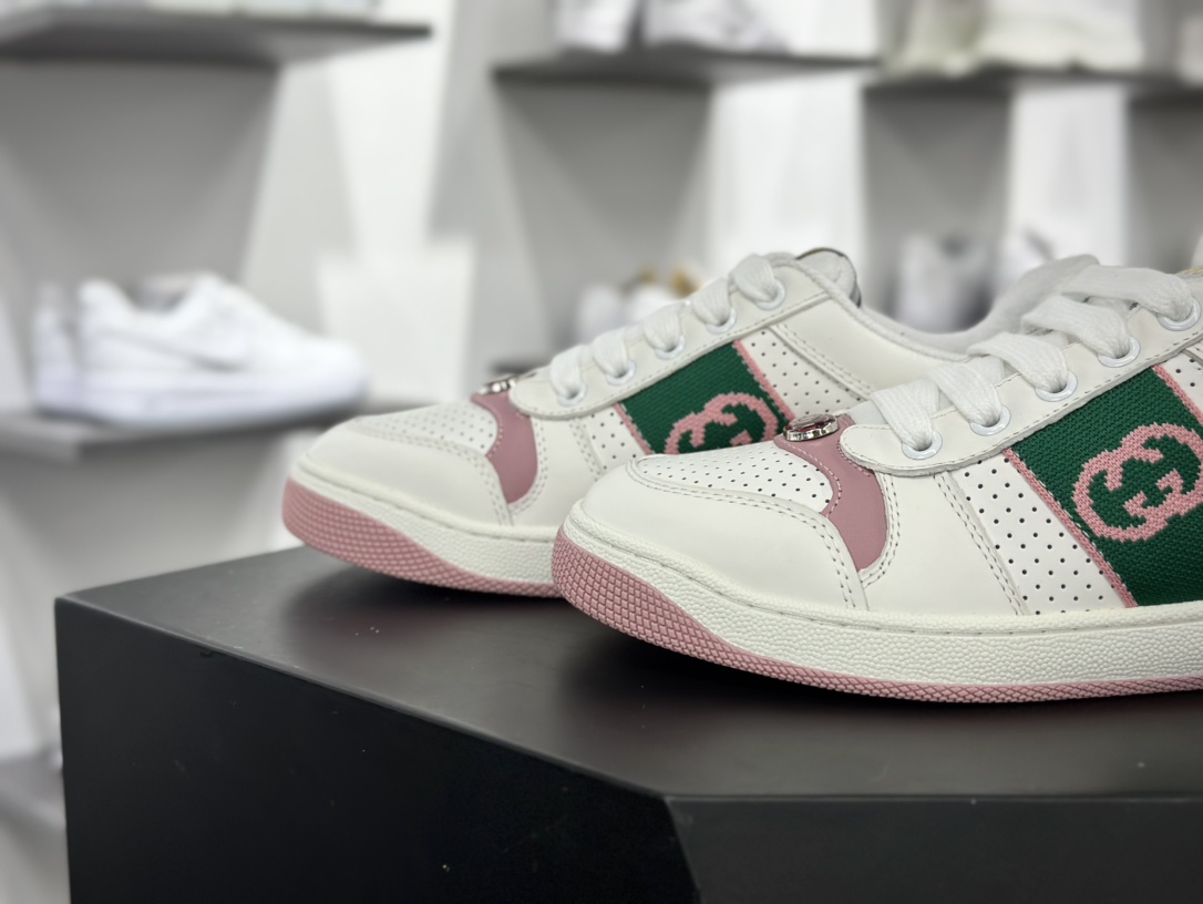 古驰Gucci Screener GG Sneaker Low 经典原型系列复古百搭老爹做旧休闲板鞋