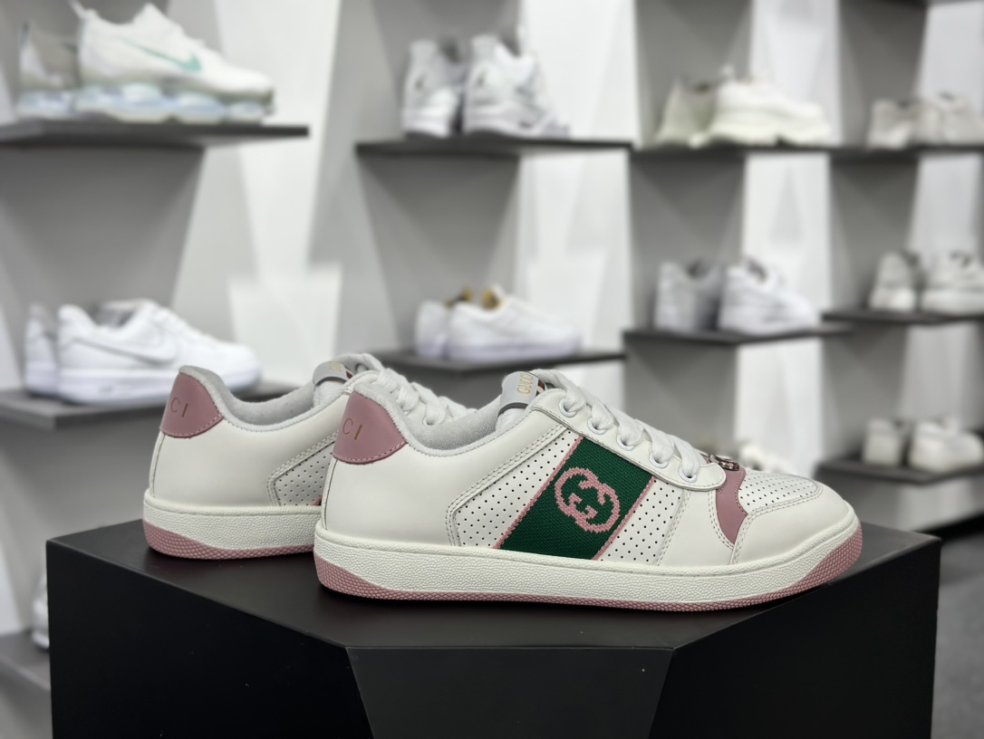 古驰Gucci Screener GG Sneaker Low 经典原型系列复古百搭老爹做旧休闲板鞋