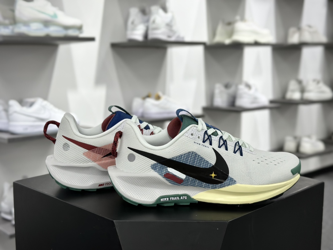 耐克Nike Reactx Pegasus Trail 5”Court Blue Cedar”飞马越野慢跑鞋“白黑雪松绿蓝”DV3864-100