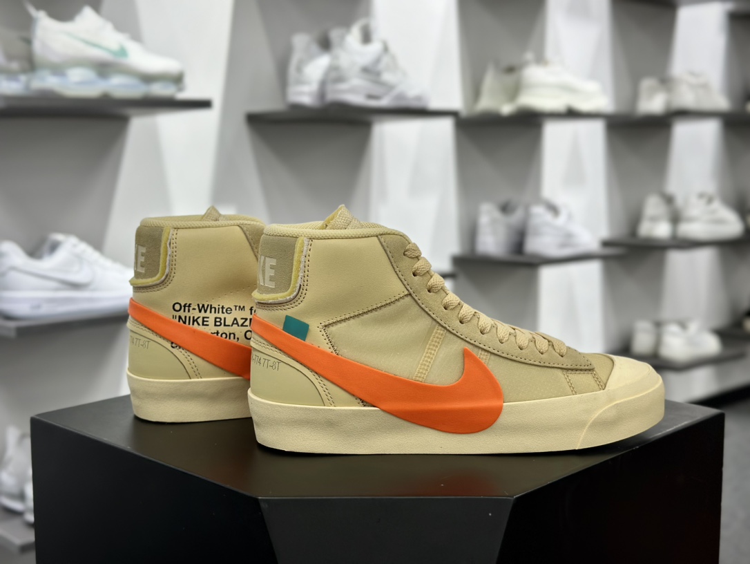 Off-White x Nike Blazer Mid Spooky”Grim Reepers”开拓者经典中帮百搭硫化休闲运动板鞋 AA3832-700