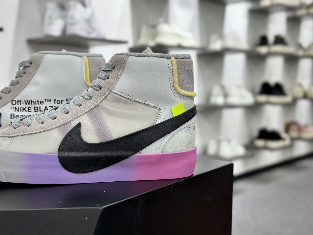 VIRGIL ABLOH设计师独立品牌Off-White x Nike Blazer Mid Spooky”Grim Reepers”开拓者经典中帮百搭硫化休闲运动板鞋 AA3832-002