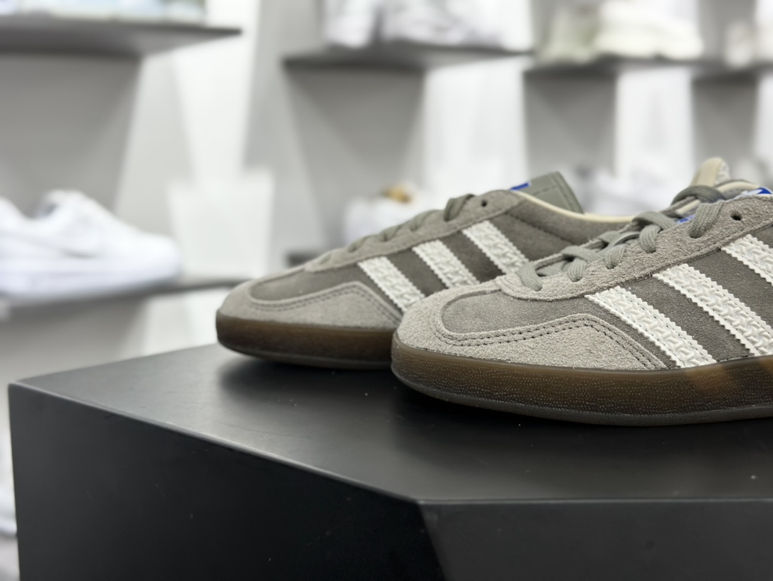 阿迪达斯Adidas Originals Handball SPZL 手球运动员休闲运动板鞋“翻毛铁灰白生胶底”IF1807