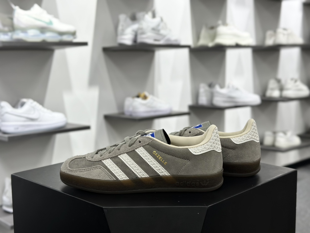 阿迪达斯Adidas Originals Handball SPZL 手球运动员休闲运动板鞋“翻毛铁灰白生胶底”IF1807