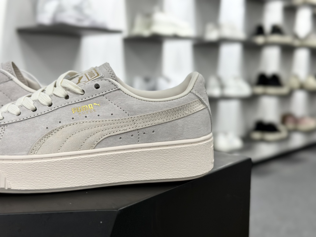 彪马PUMA Suede Platform Women's二代松糕复古休闲运动百搭显高板鞋“浅灰绸布标金LOGO”365828-02