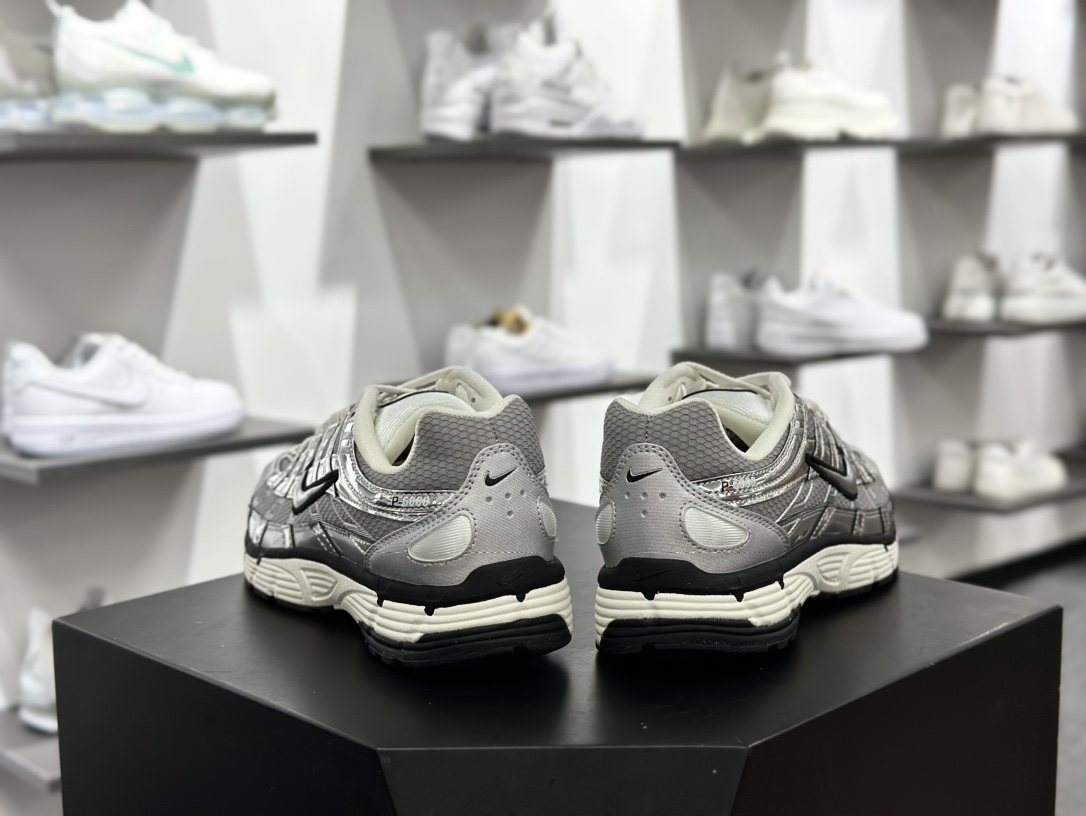 耐克Nike P-6000 Premium”Flat Pewter Light Iron ”系列低帮慢跑鞋 “金属液态银黑”CN0149-001