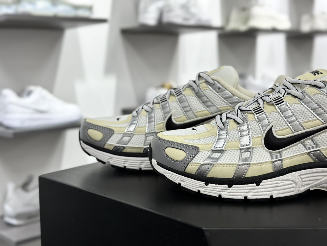 耐克Nike P-6000 Premium”Flat Pewter Light Iron ”系列低帮慢跑鞋 “奶白銀椰奶色”FV6603-100