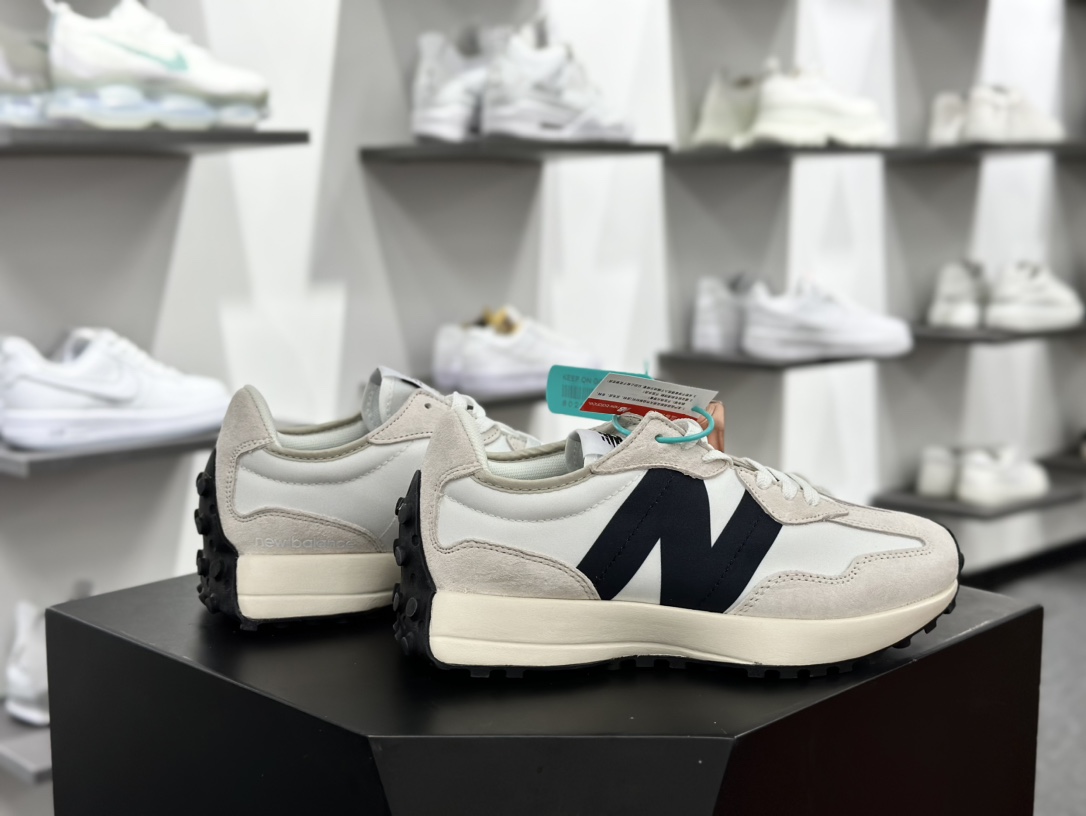 新百伦New Balance MS327系列复古休闲运动慢跑鞋“海盐白灰黑”MS327FE