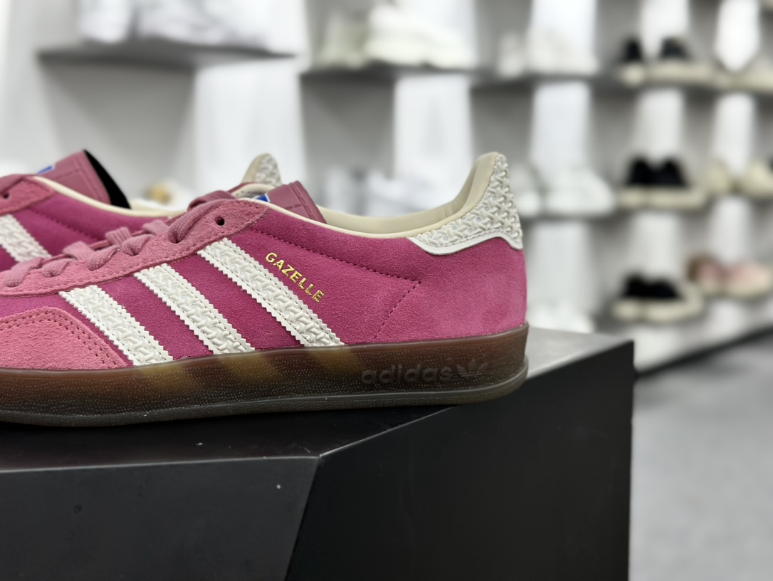 阿迪达斯Adidas Originals Handball SPZL 手球运动员系列板鞋“翻毛树莓粉白焦糖底”IF1809