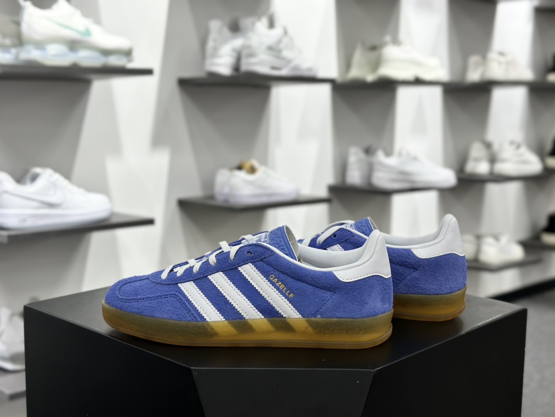 阿迪达斯Adidas Originals Handball SPZL 手球运动员系列板鞋“翻毛学院浅蓝白生胶底”HQ8717