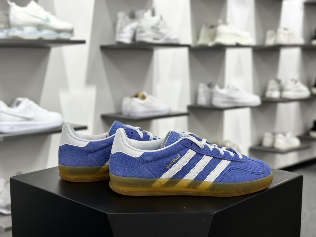 阿迪达斯Adidas Originals Handball SPZL 手球运动员系列板鞋“翻毛学院浅蓝白生胶底”HQ8717